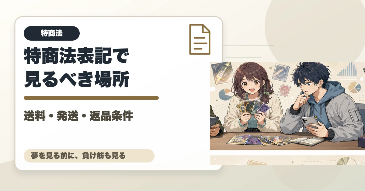 特商法表記で見るべき場所